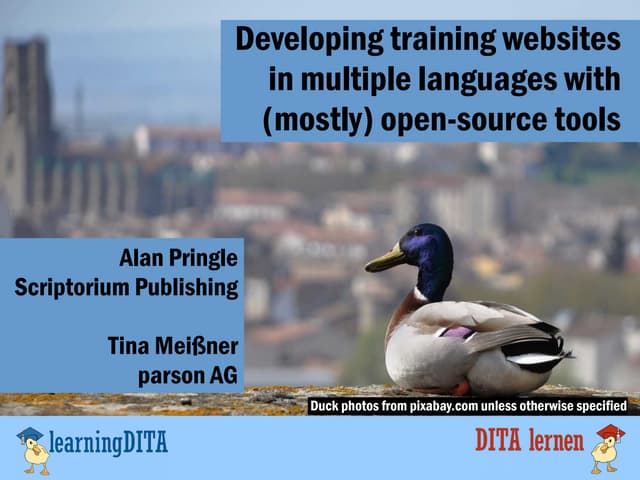 Developing training websites in multiple languages with (mostly) open-source tools