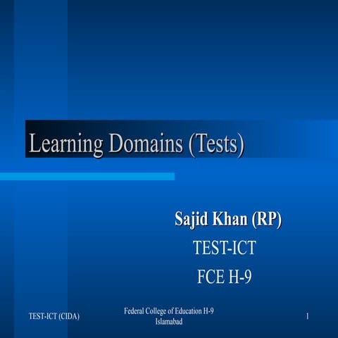 Learning domains