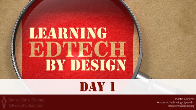 Learning EdTech by Design Day 1