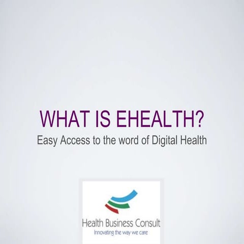 eHealth and digital health - Intro to learn 