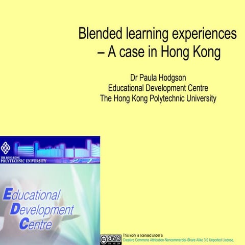 Blended learning experiences – A case in Hong Kong