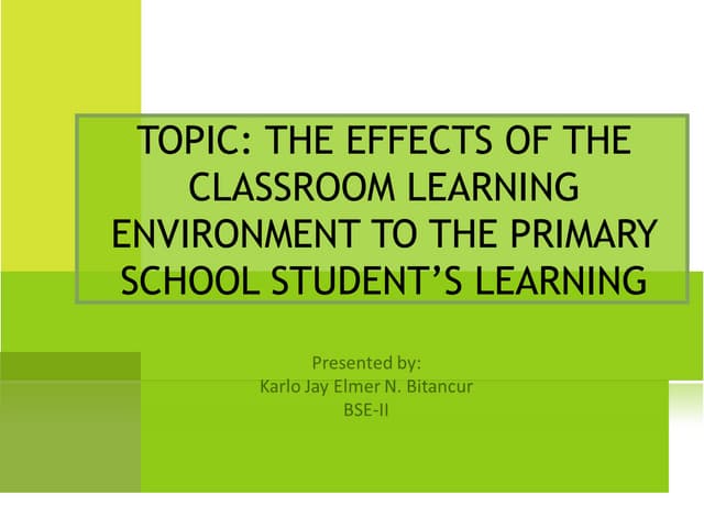 Learning enviroment