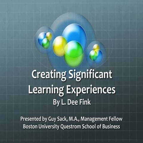 Creating Significant Learning Experiences by L. Dee Fink