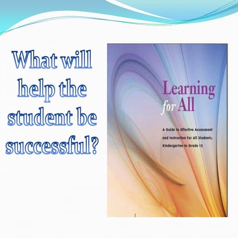 Learning for all k 12