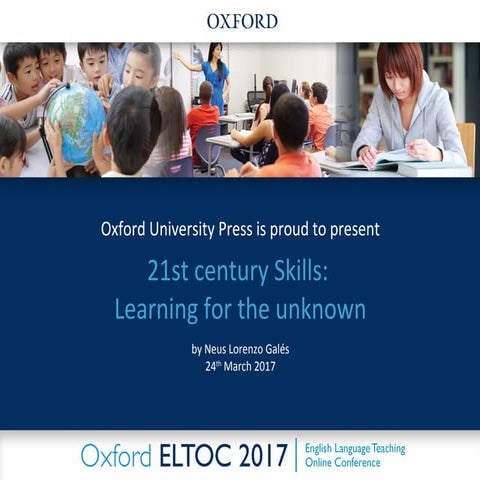 Learning for the unknown - ELTOC 2017