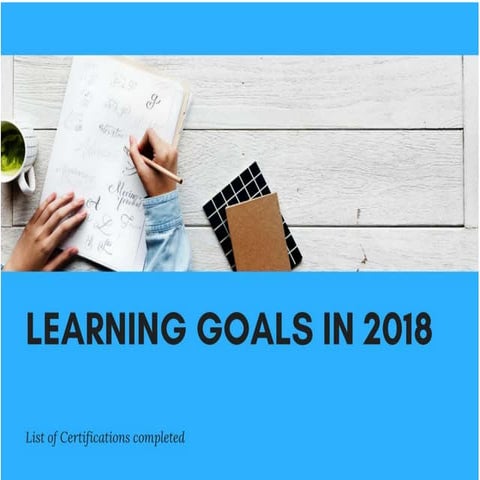 Learning goals achieved in 2018