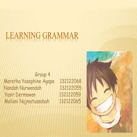 Learning grammar for young learner