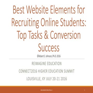 Best Website Elements for Recruiting Online Students: Top Tasks & Conversion Success