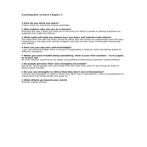 Learning how to learn chapter 3 | DOC