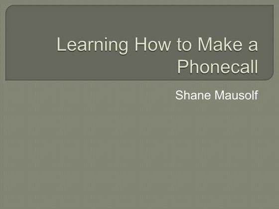 How to make a phone call in Chinese (by Jacob) | PPT