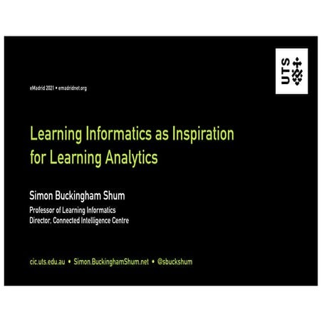 2021_07_01 «Learning Informatics as Inspiration for Learning Analytics».