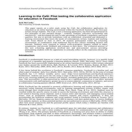 Learning in the cafe