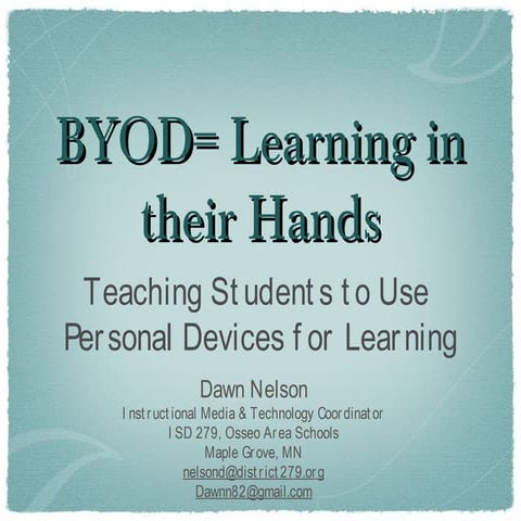 Learning in their hands   10.2012