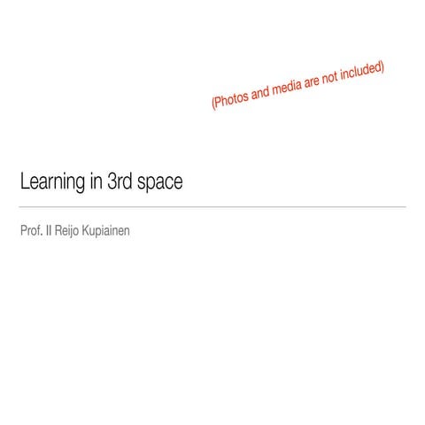 Learning in third space 2016