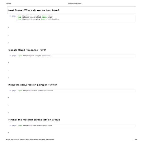 Learning iPython Notebook Volatility Memory Forensics