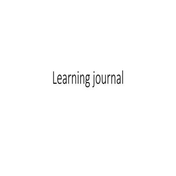 Learning journey fmp