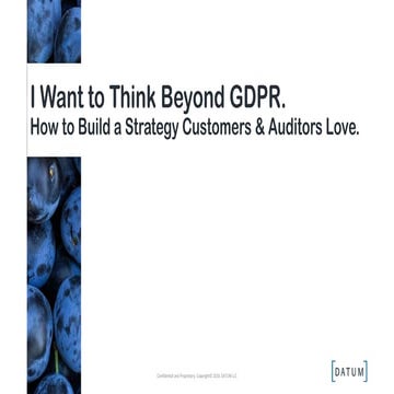 GDPR Learning Lab: Gartner Data & Analytics 2018 Slides 