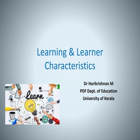 Learning & learner characteristics | PPT