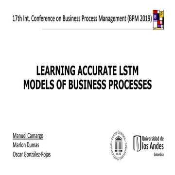 Learning Accurate LSTM Models of Business Processes