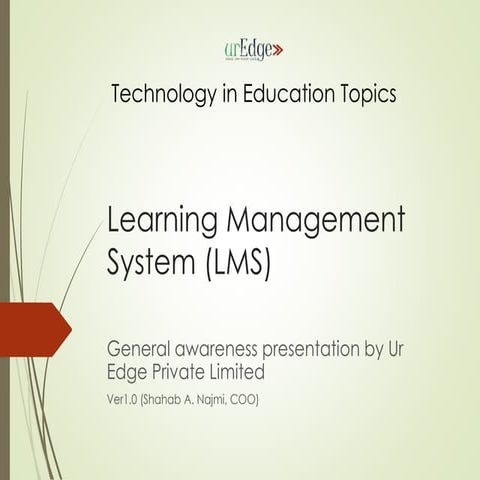 Learning management system   ur edge presentation - feb15-release