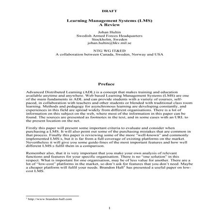 Learning Management Systems (Lms) A Review