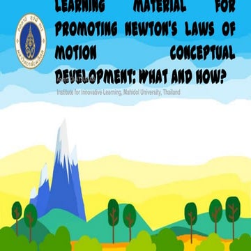 Learning material for promoting newton’s laws of motion