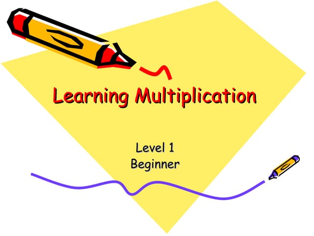 Learning multiplication