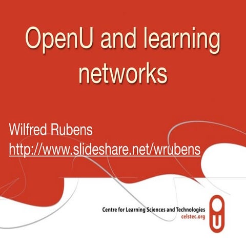 Learning networks and OpenU