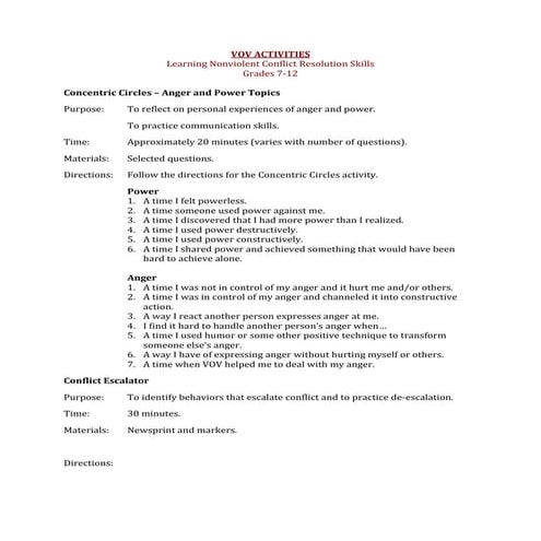 Learning nonviolent conflict resolution skills | PDF