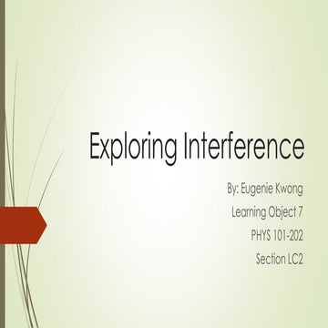 Learning object 7 (interference)