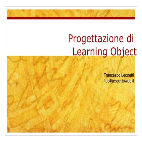 Progettazione di Learning Object