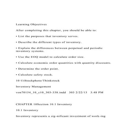 Learning ObjectivesAfter completing this chapter, you shou.docx