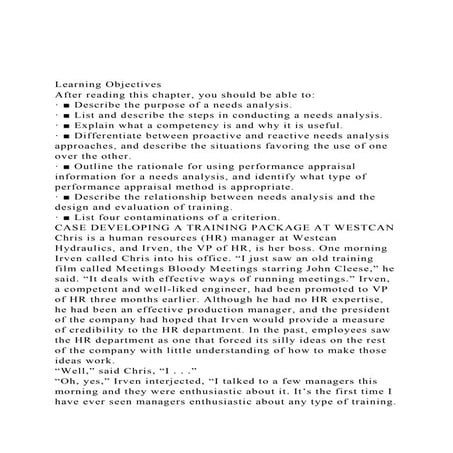 Learning ObjectivesAfter reading this chapter, you should be.docx