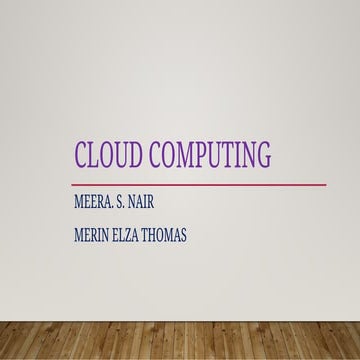 Learning on cloud platform
