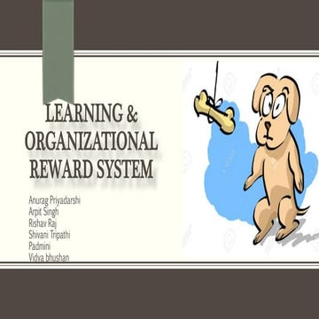 Learning and organizational reward system