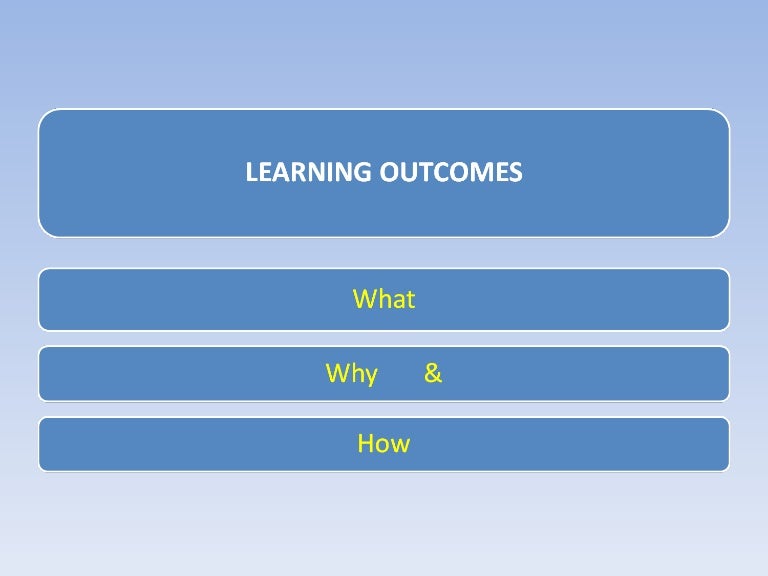 Learning outcomes