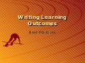 Learning outcomes