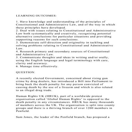 LEARNING OUTCOMES1. Have knowledge and understanding of the pri.docx