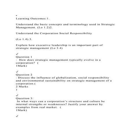 ▪ Learning Outcomes1.Understand the basic concepts and termin.docx