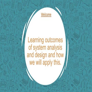 Learning outcomes of system analysis and design and.pptx