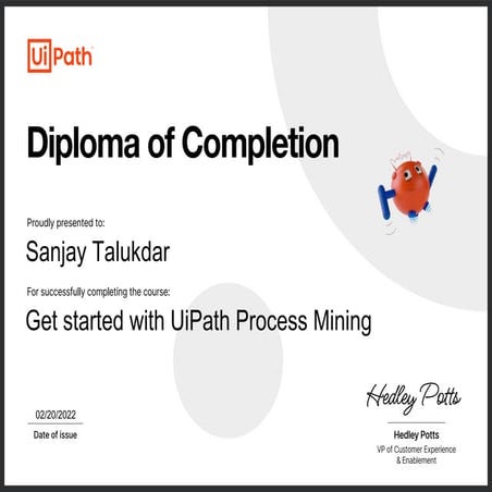 LearningPath_Certificate_Getting Started with UI Path Process Minining