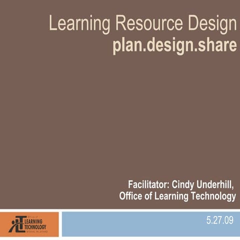 Learning Resource Design