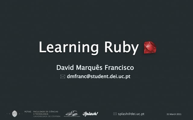 Learning Ruby