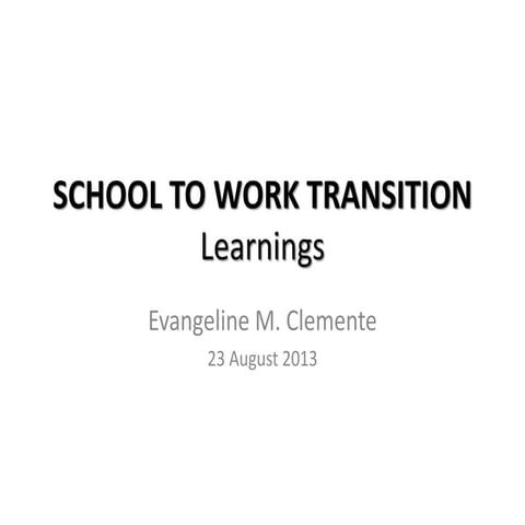 Learnings evangeline clemente