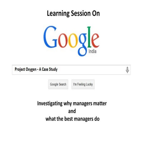 Google's Project Oxygen