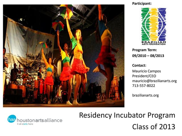 Learning sessions #6 Residency Incubator   brazilian arts foundation