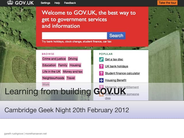 Learnings from govuk