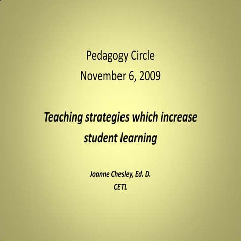 Learning strategies