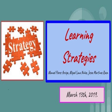 Learning strategies