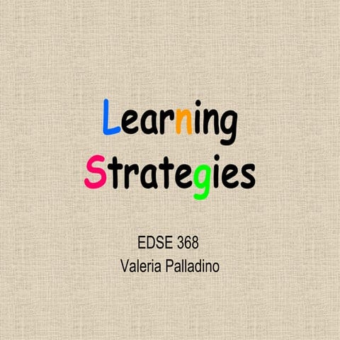 Learning Strategies